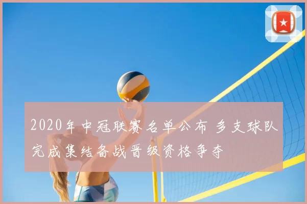 2020年中冠联赛名单公布 多支球队完成集结备战晋级资格争夺