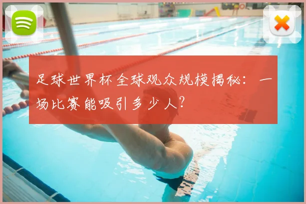足球世界杯全球观众规模揭秘：一场比赛能吸引多少人？