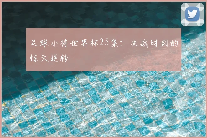 足球小将世界杯25集:决战时刻的惊天逆转