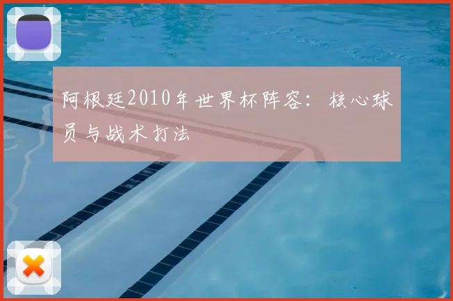 阿根廷2010年世界杯阵容:核心球员与战术打法
